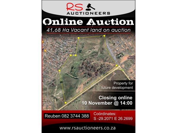 41.6 ha Vacant Development Land Mangaung Ext 23